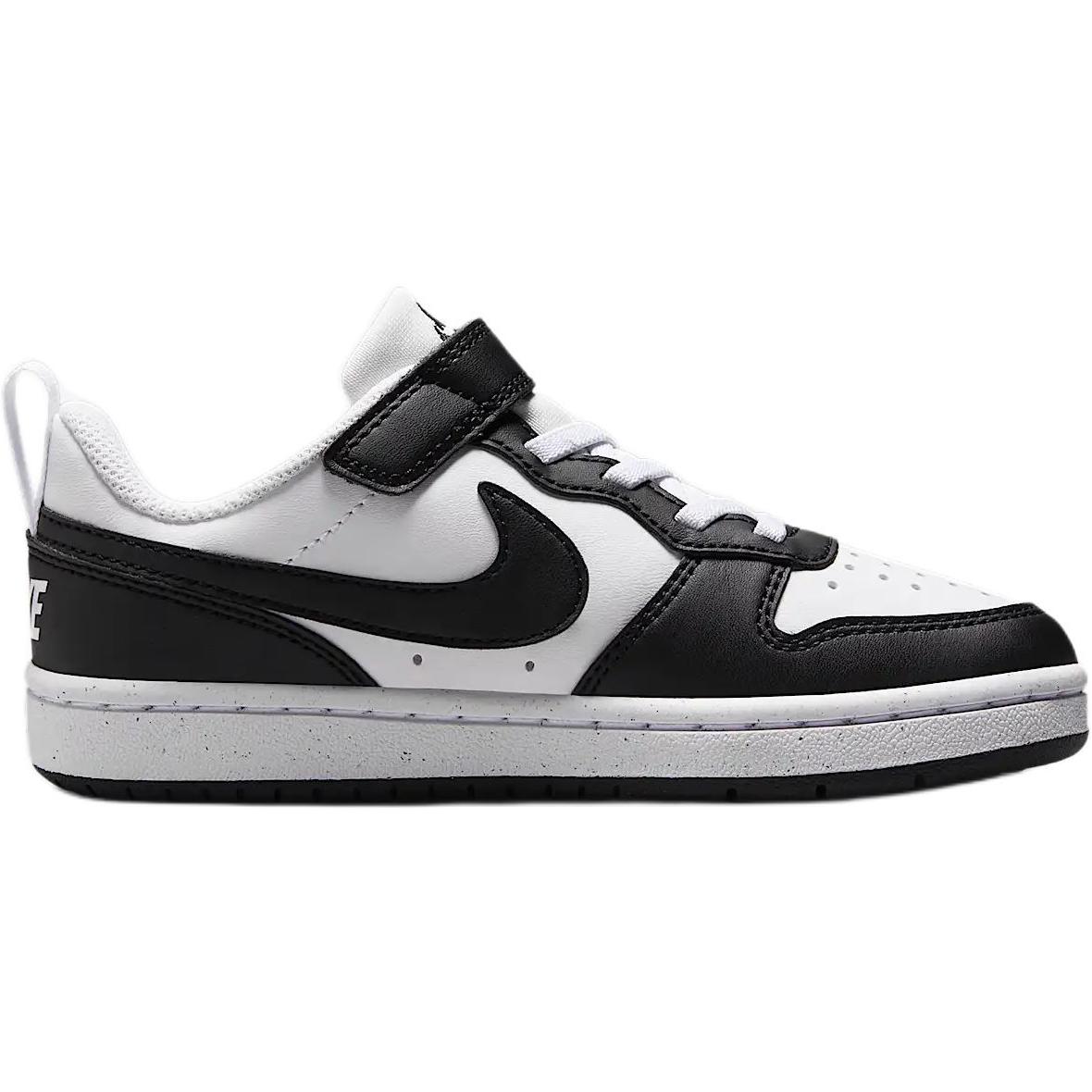 Nike Court Borough нескользкие устойчивые к истиранию детские скейтбординг кроссовки White Black для детей 3-7 лет — фото 3