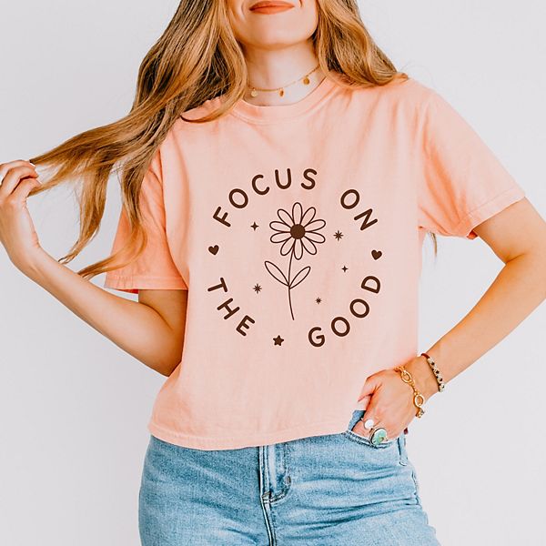 

Футболка с принтом Focus on the good daisy Simply Sage Market, Peachy, Зеленый, Футболка с принтом Focus on the good daisy Simply Sage Market, Peachy