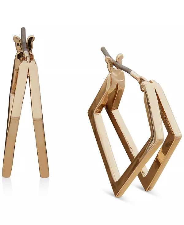 

Маленькие геометрические серьги-кольца, 0,51 дюйма Karl Lagerfeld Paris, gold