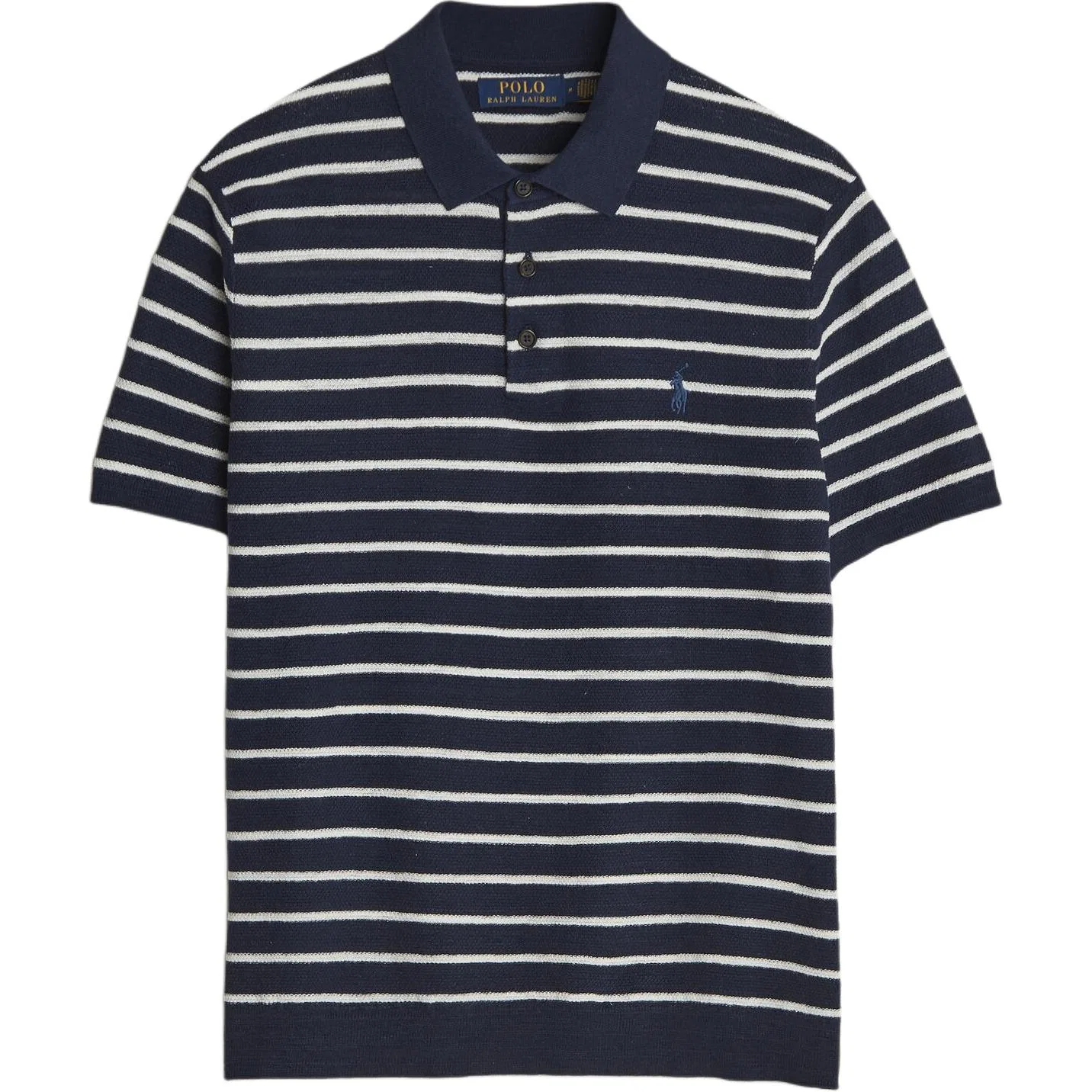 Поло мужское облегающее Polo Ralph Lauren Marine Blue