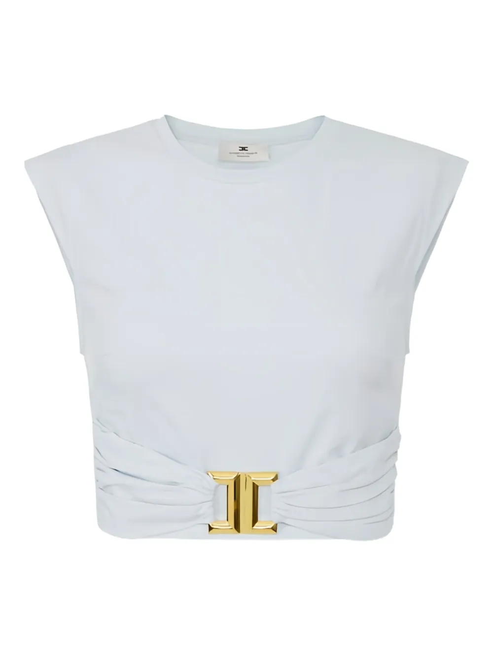 

Футболка из хлопкового джерси с логотипом Elisabetta Franchi, синий