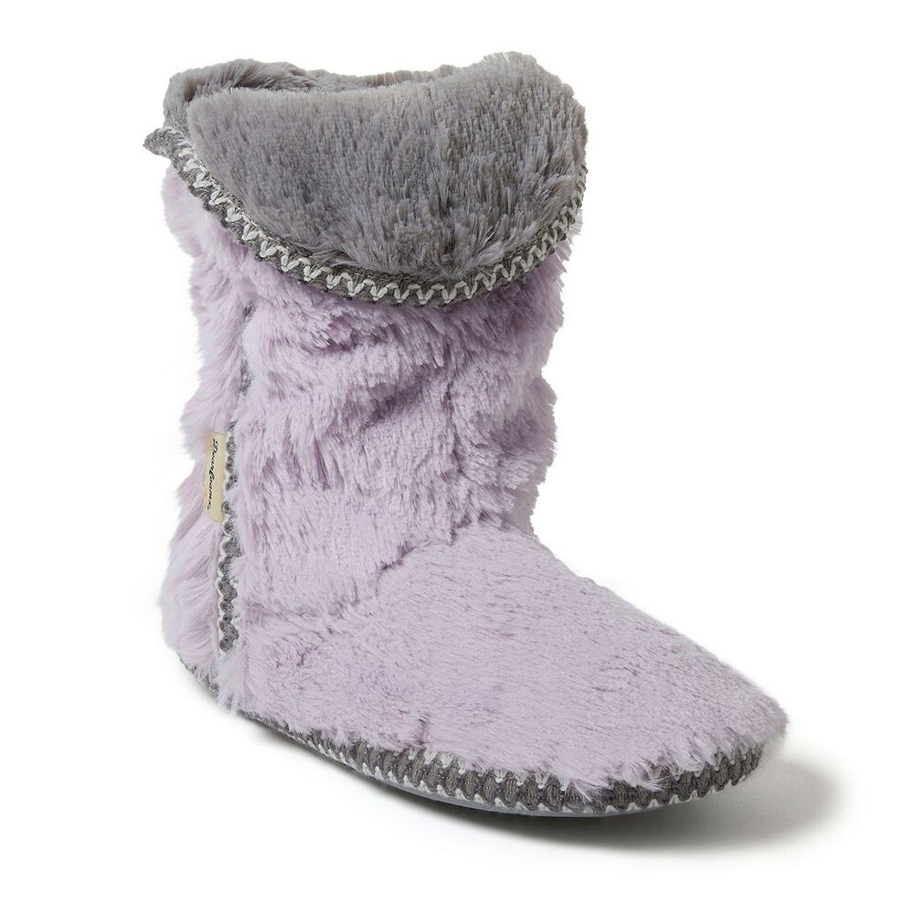 Dearfoams Женские тапочки из искусственного меха со складками, цвет Wisteria