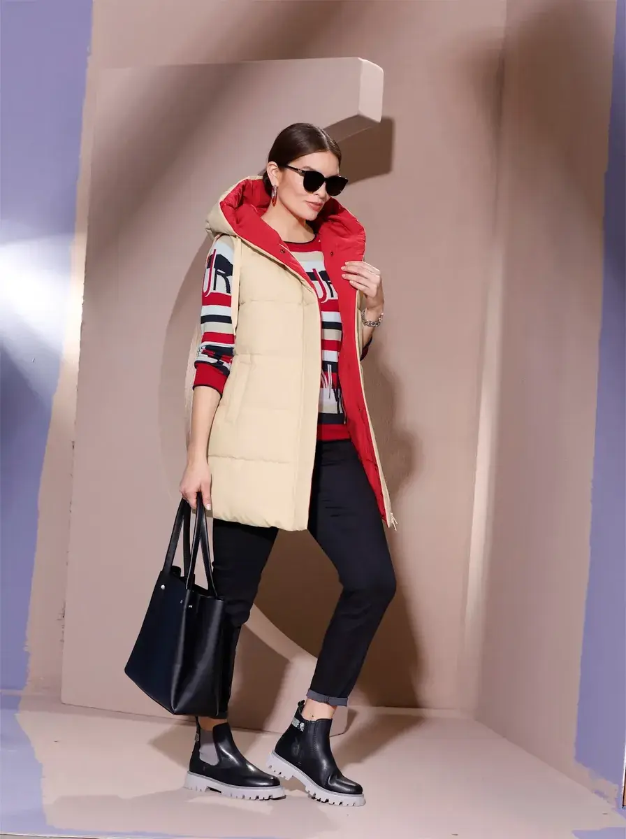 

Длинный жилет Creation L, цвет Sand-Rot