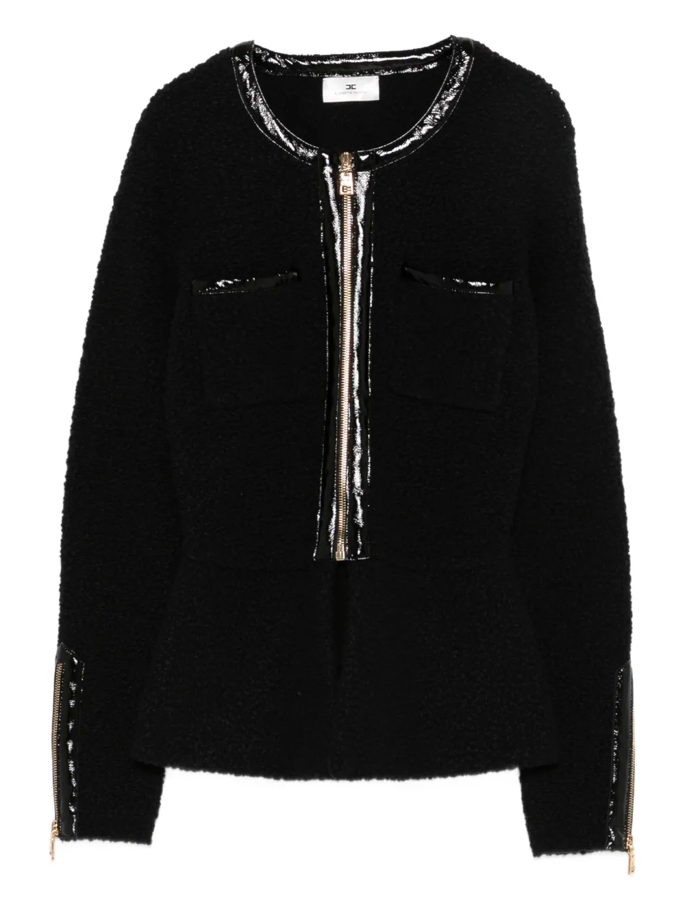 

Кардиган с передними карманами на молнии Elisabetta Franchi, черный