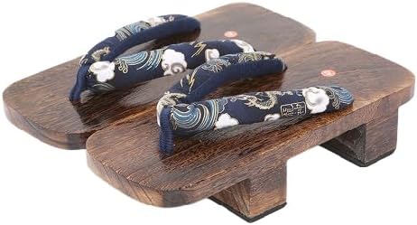 

Японские деревянные кломпы, традиционные тапочки, шлепанцы для сцены, японские деревянные туфли с двумя зубцами, противоскользящие и износостойкие сандалии на высоком каблуке (Размер: EU 40, Цвет: белый) Bydzkj