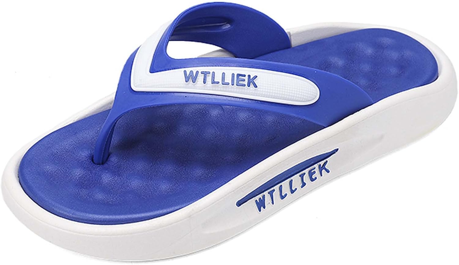 

Мужские летние пляжные шлепанцы с поддержкой свода стопы, удобные спортивные сандалии для дома и улицы, легкие и дышащие Uangli, синий