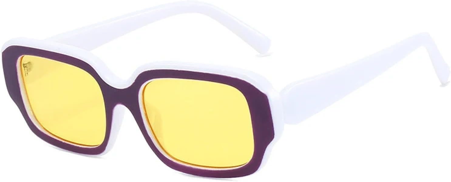 

Двухцветные винтажные роскошные солнцезащитные очки для женщин и мужчин в стиле панк, популярные для активного отдыха, модные, с защитой от ультрафиолета UV400 TKKTLLT, Purple-yellow