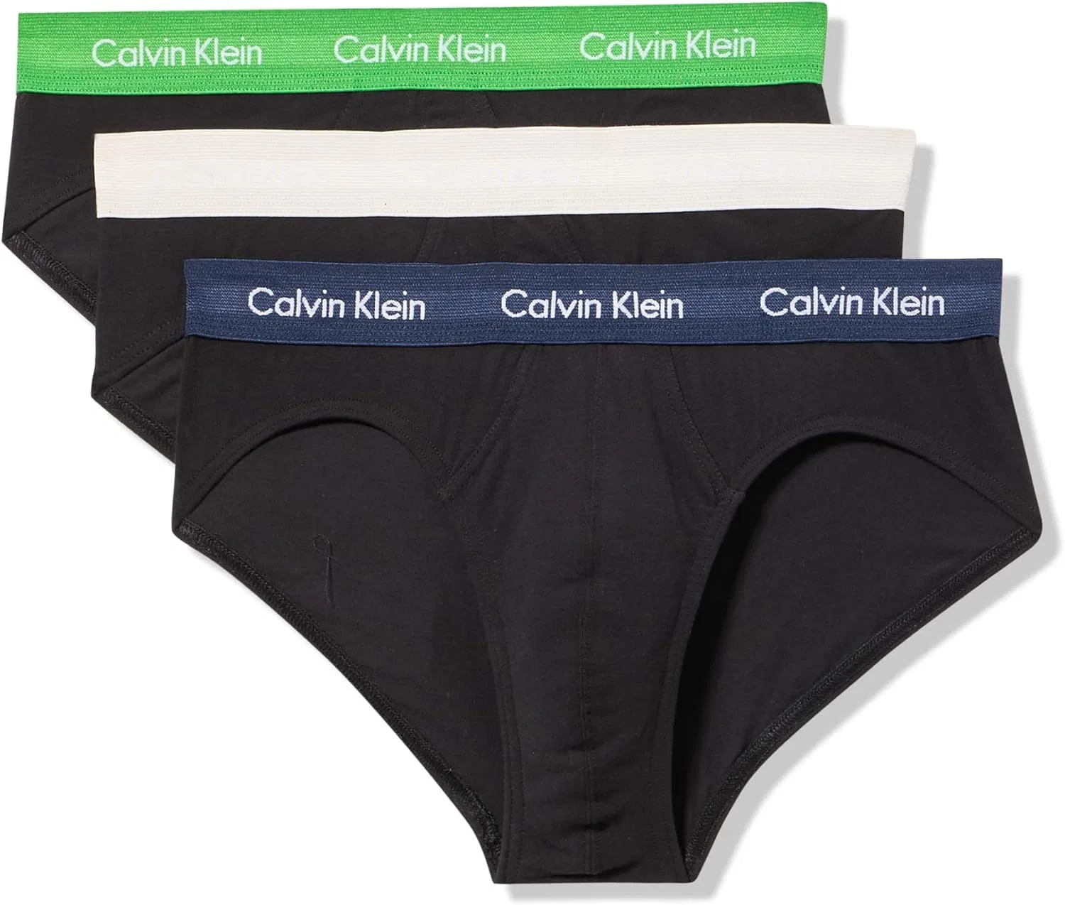 Боксеры Calvin Klein, трикотажные, черный с синим, зеленый, белый