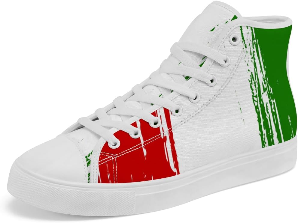 

Кеды Chebing с флагом Италии, высокие кроссовки из канвы для женщин и мужчин, красный