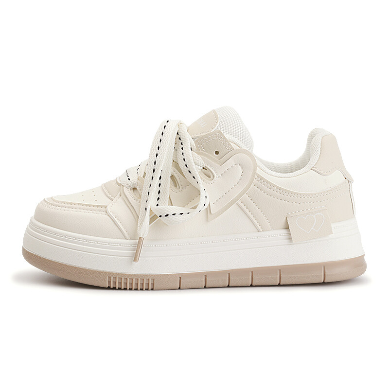 

Кроссовки Miss Zhang Skateboard Shoes Women's Low-Top, Бежевый, Кроссовки Miss Zhang Skateboard Shoes Women's Low-Top