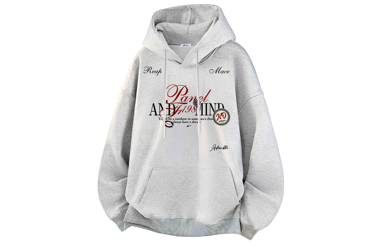 

Толстовка Unisex Hooded Moderate Heavyweight WARRIOR, светло-серый fleece-lined