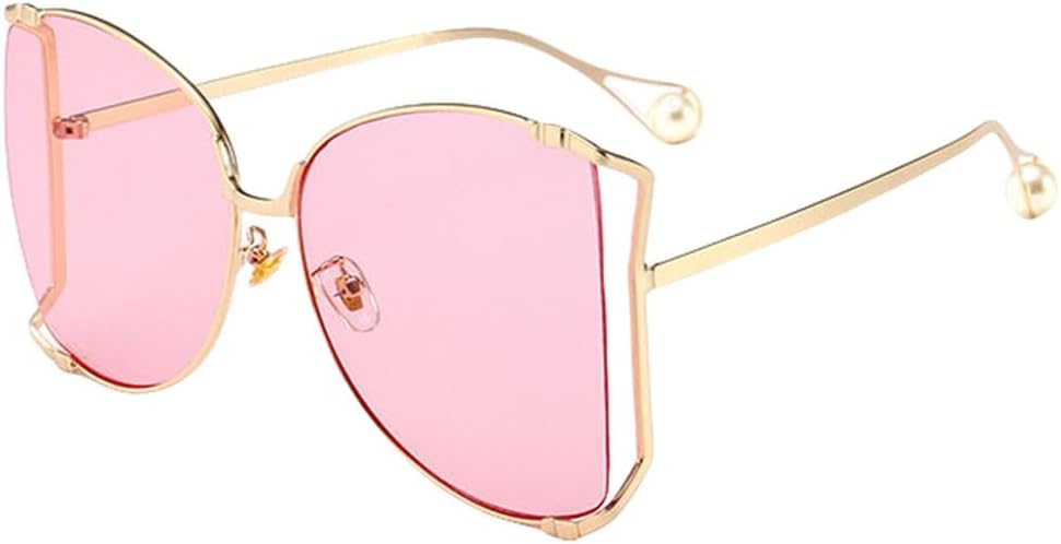 

Большие солнцезащитные очки для женщин, роскошные очки «кошачий глаз», прозрачные очки с жемчужной оправой, модные солнцезащитные очки в полуободковой оправе для женщин LVTFCO, C4