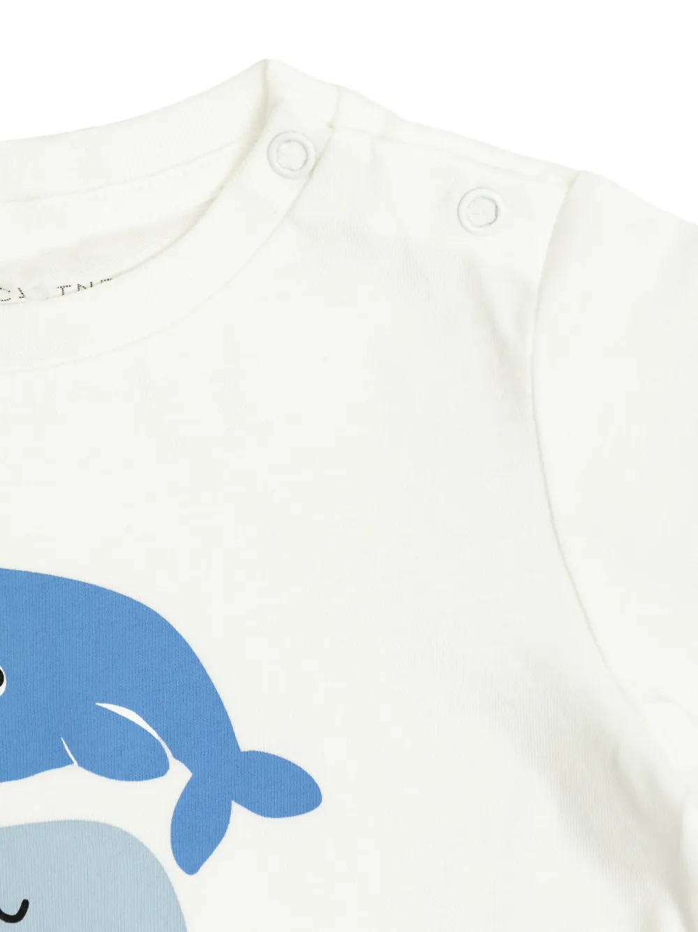 Футболка с изображением кита Stella Mccartney Kids, белый — фото 3