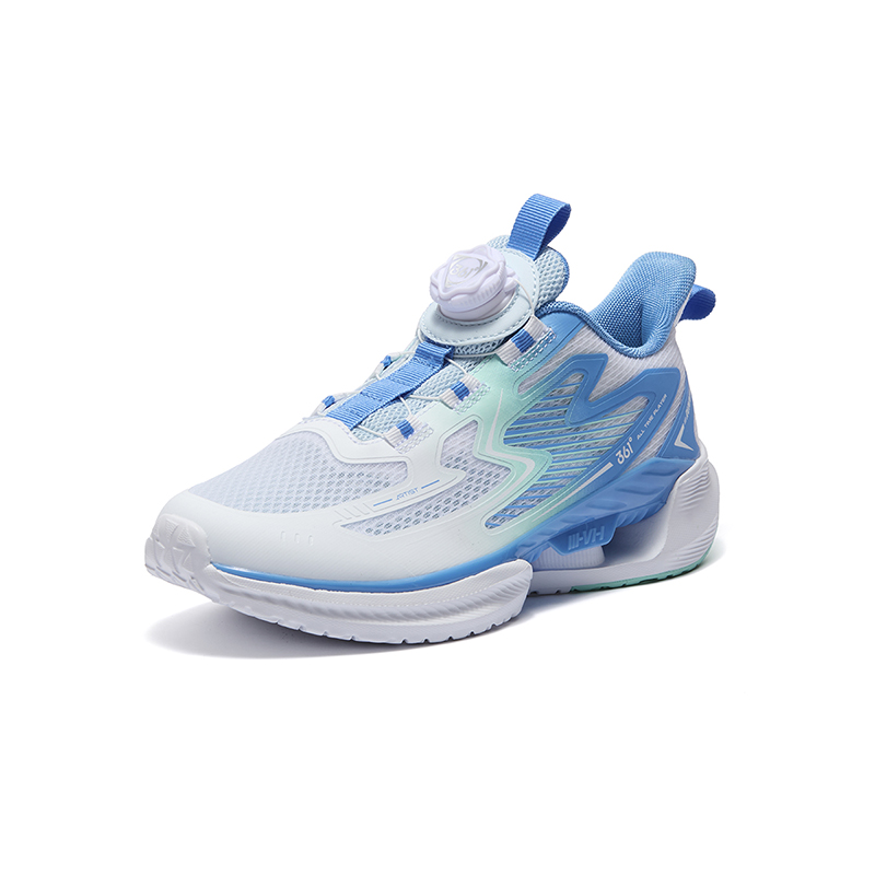 Беговые кроссовки Unisex 361°KIDS, белый/синий/зеленый — фото 4
