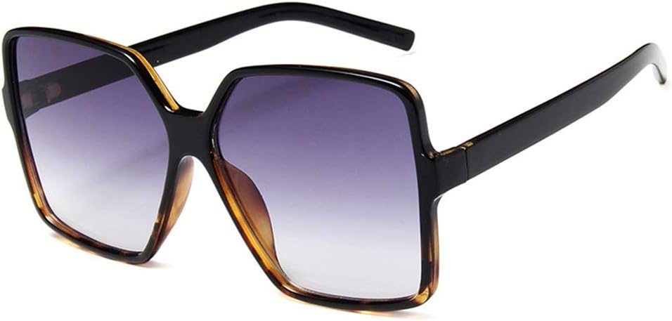 

Солнцезащитные очки Dollger увеличенного квадратного размера для женщин, большие, широкие, модные, для мужчин, с защитой от УФ-излучения, унисекс, F: Black Gradient Leopard Frame