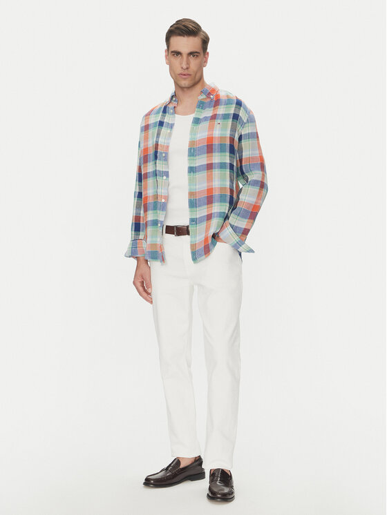 Рубашка обычного кроя Summer Madras MW0MW39166 Tommy Hilfiger, мультиколор — фото 2