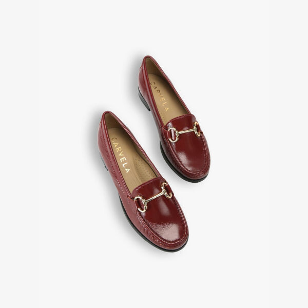 Туфли-Лоферы из лакированной кожи с отделкой Click Snaffle Carvela Comfort, красный — фото 2
