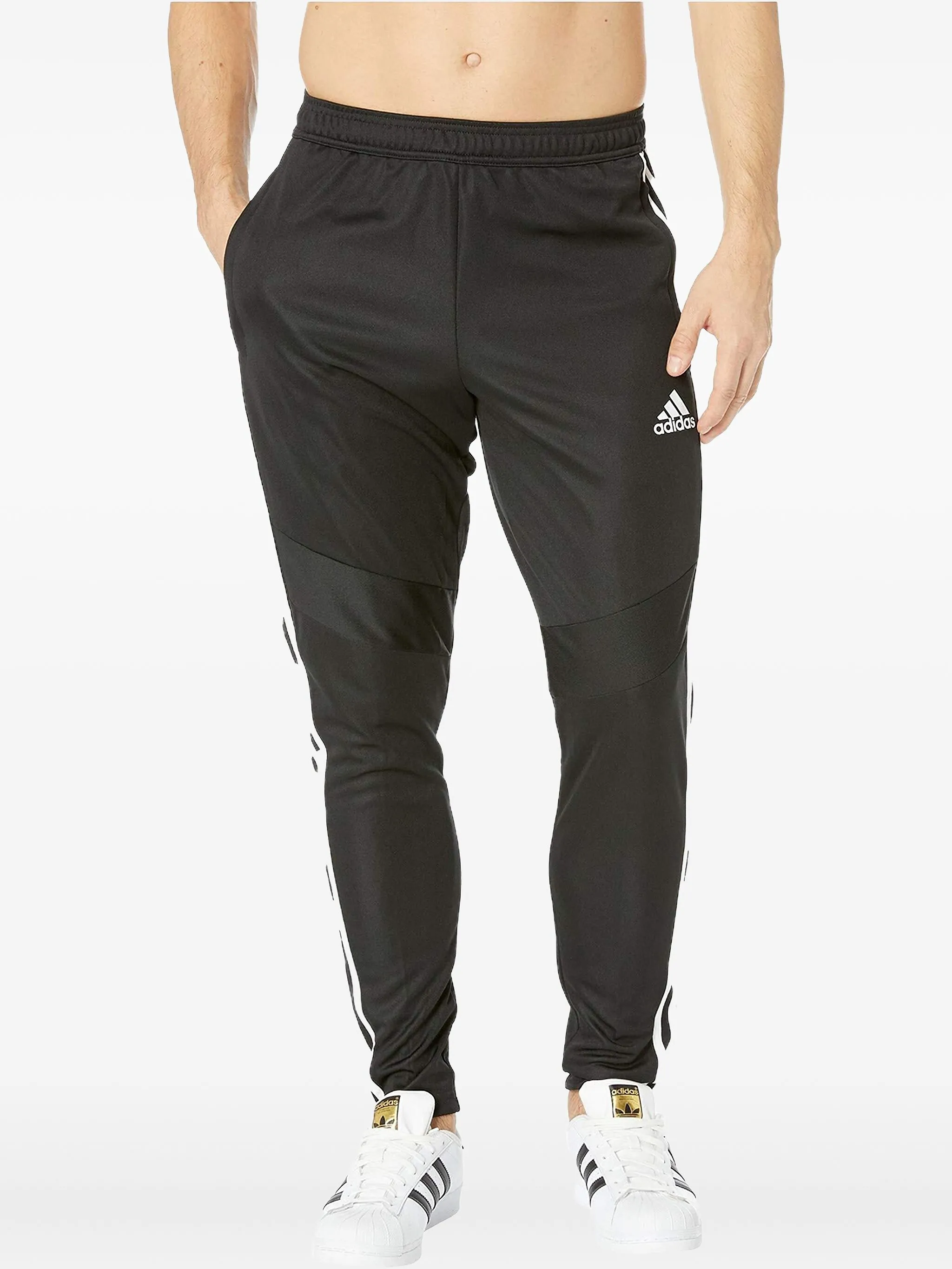 Спортивные брюки Tiro19 с полосками Adidas, черный