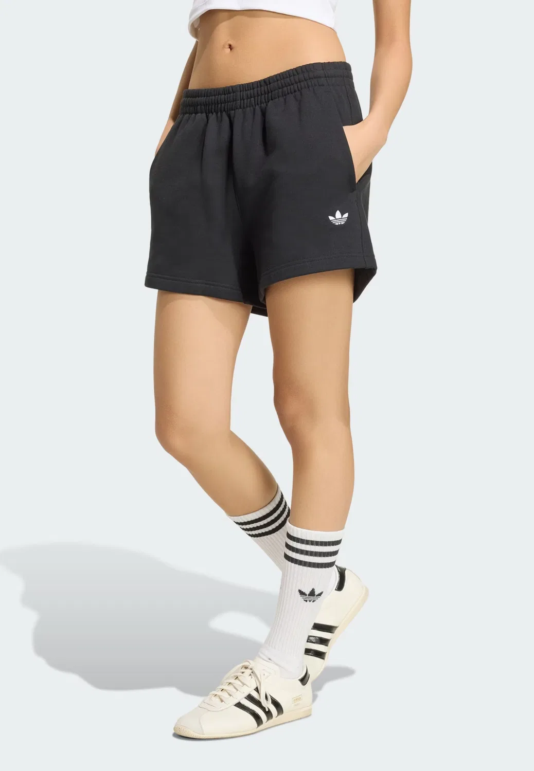 Шорты Adidas Originals свободного кроя Essentials черного цвета — фото 2
