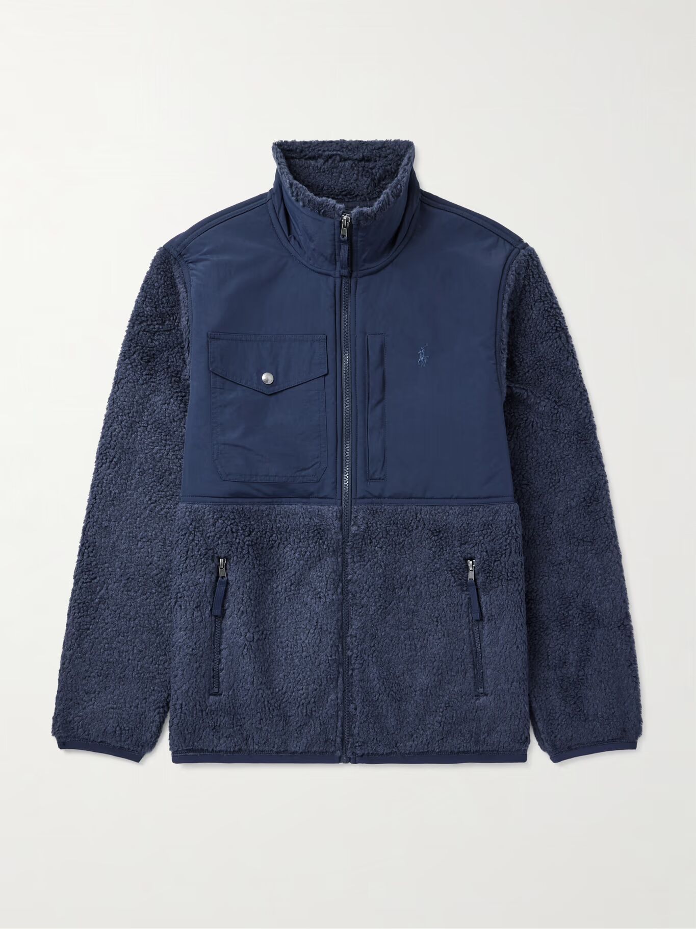 

Флисовая куртка с отделкой из ракушки POLO RALPH LAUREN, темно-синий