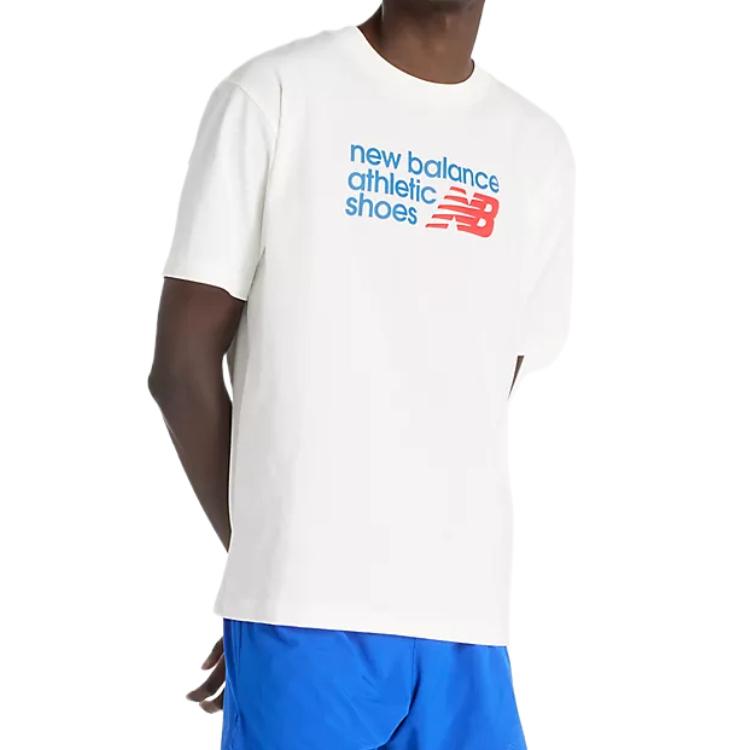 

New Balance Футболка мужская белая, Белый, New Balance Футболка мужская белая