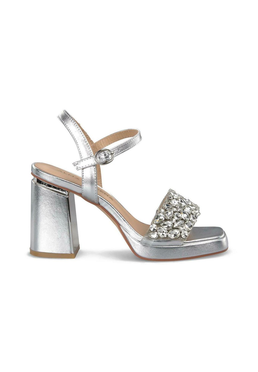 Босоножки на высоком каблуке BLOQUE DE Y CIERRE CON HEBILLA - Platform sandals Alma en Pena, серебряный — фото 2