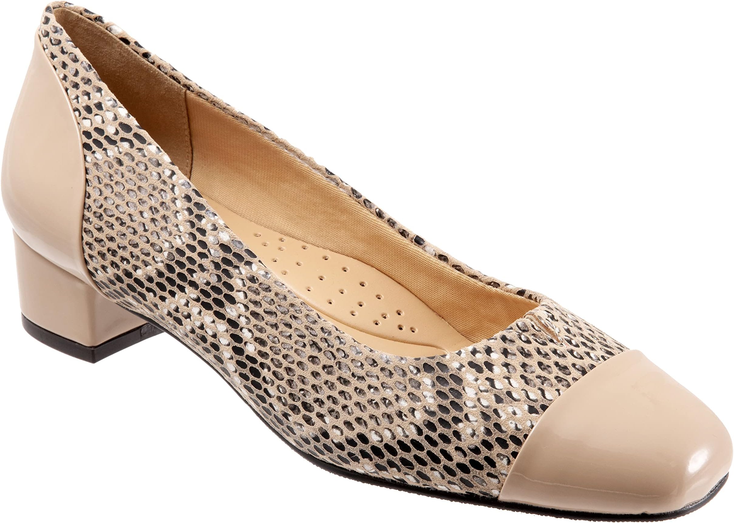 

Туфли Trotters Daisy, цвет Cream Snake Leather/Cream Patent Veg