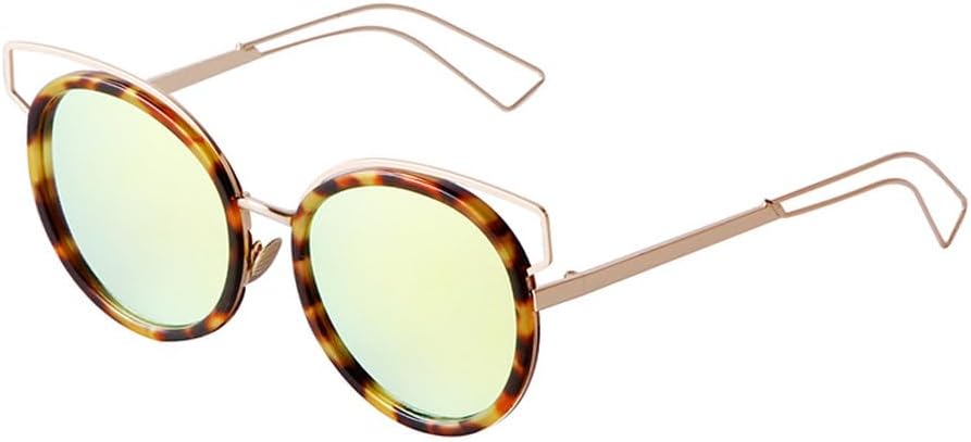 

Модные металлические солнцезащитные очки «кошачий глаз» с зеркальными линзами, женская оправа с круглыми линзами, очки в стиле стимпанк, мужские солнцезащитные очки UV400 HVTVTLA, C8