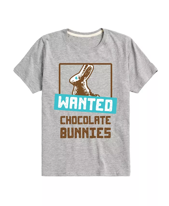 

Футболка для мальчиков с пасхальным принтом "Wanted Chocolate Bunnies" Hybrid, серый