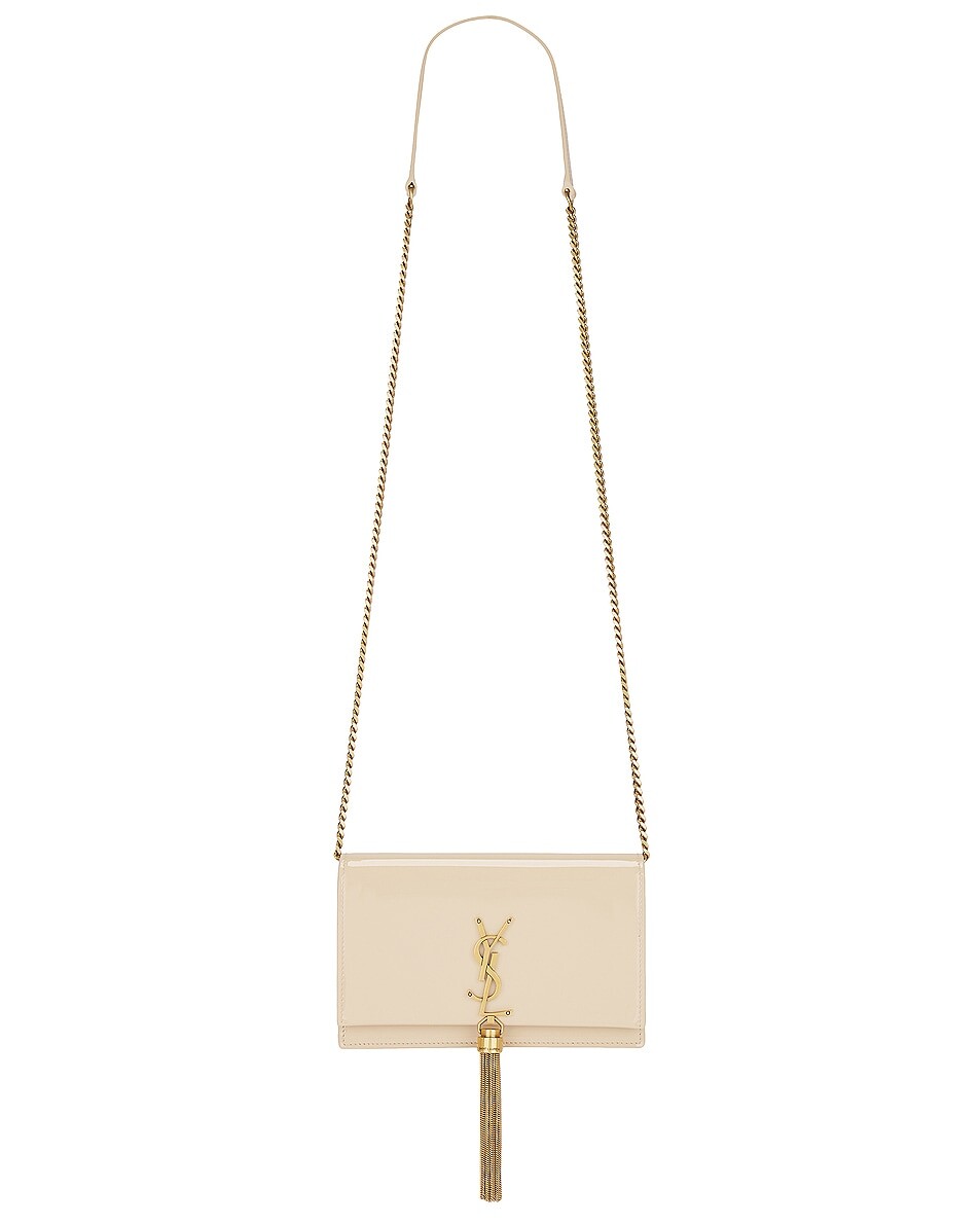 

Сумка кросс-боди Saint Laurent Kate Tassel Chain Wallet, цвет Poudre