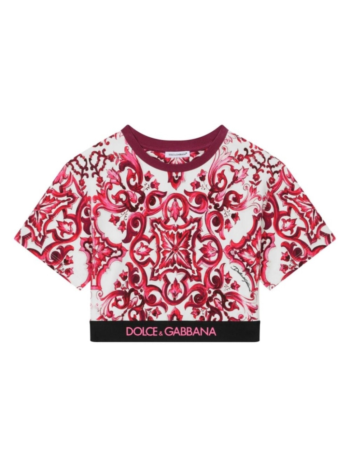 

Dolce & Gabbana футболка с принтом Majolica, белый