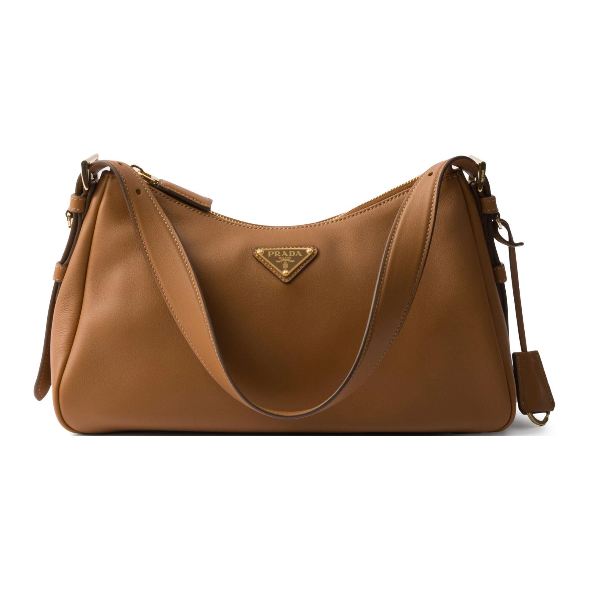 PRADA Средняя сумка через плечо Aimée для женщин, коричневая