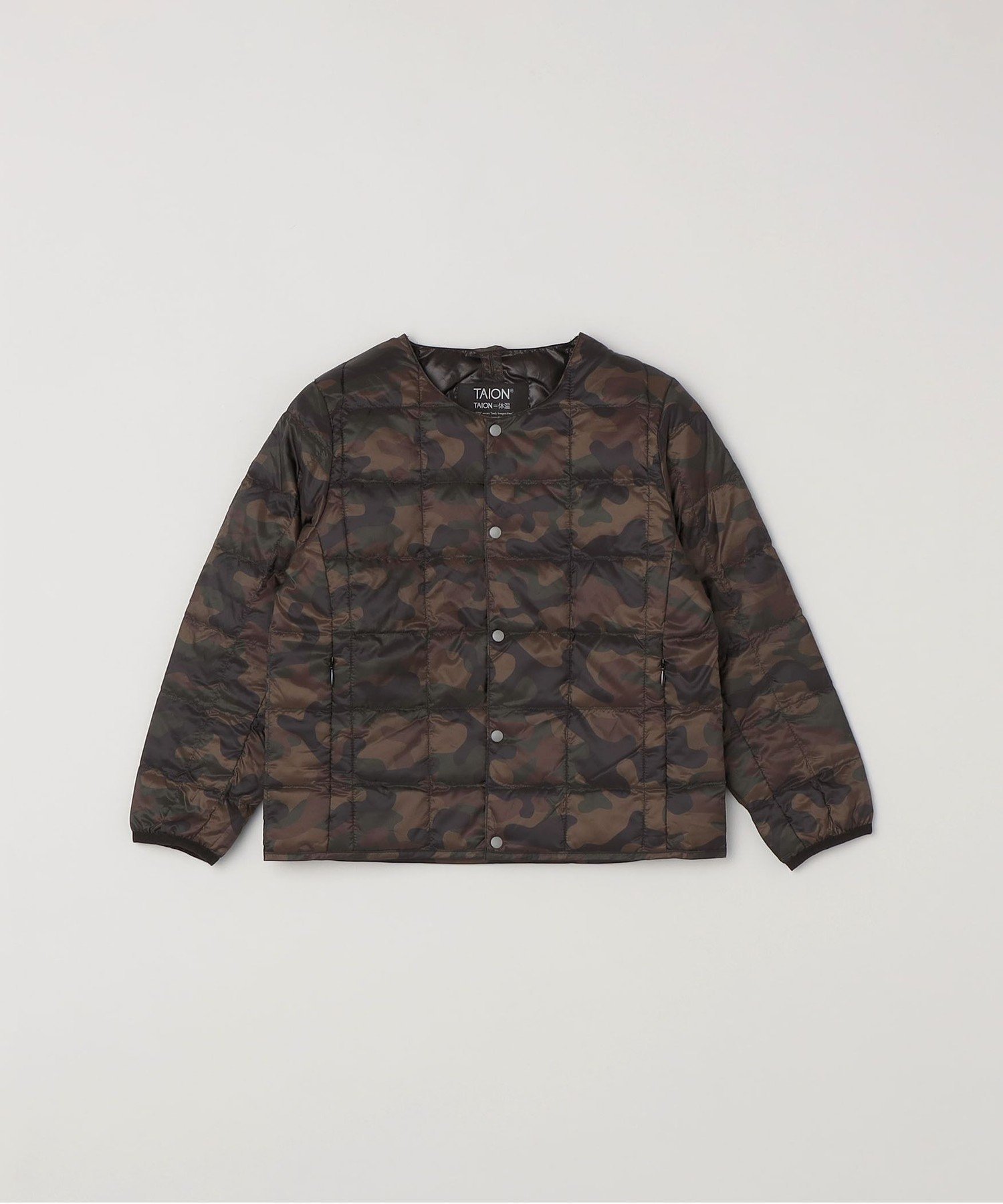 TAION: Кардиган с круглым вырезом и пуговицами SHIPS any, Dark Olive