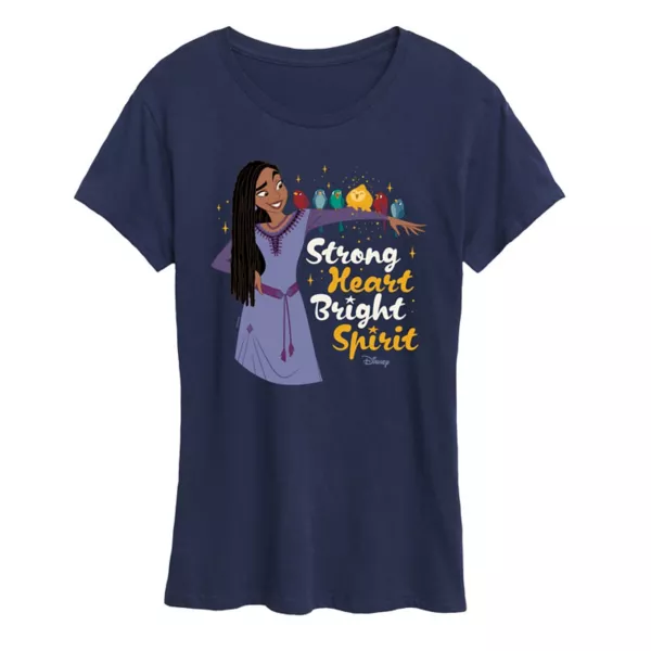 

Футболка женская с принтом "Сильное сердце" Wish Asha and Star Disney, синий