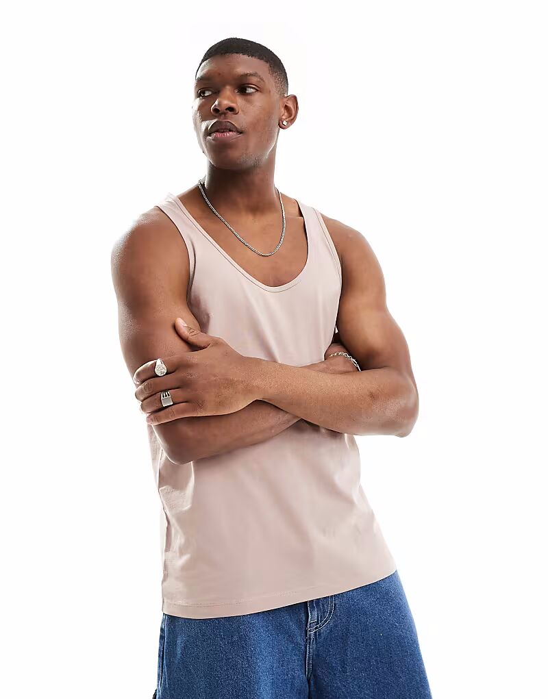 

Майка Essentials розового цвета Asos Design