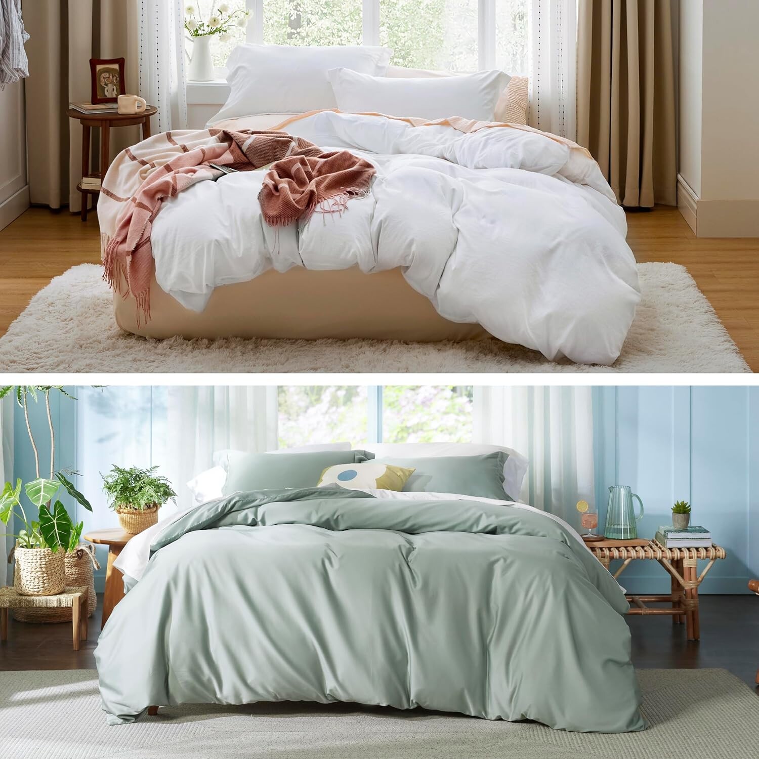 

Комплект пододеяльников размера «king-size» Bedsure — комплект мягких предварительно выстиранных пододеяльников и охлаждающего лиоцелл-хлопкового гибридного пододеяльника