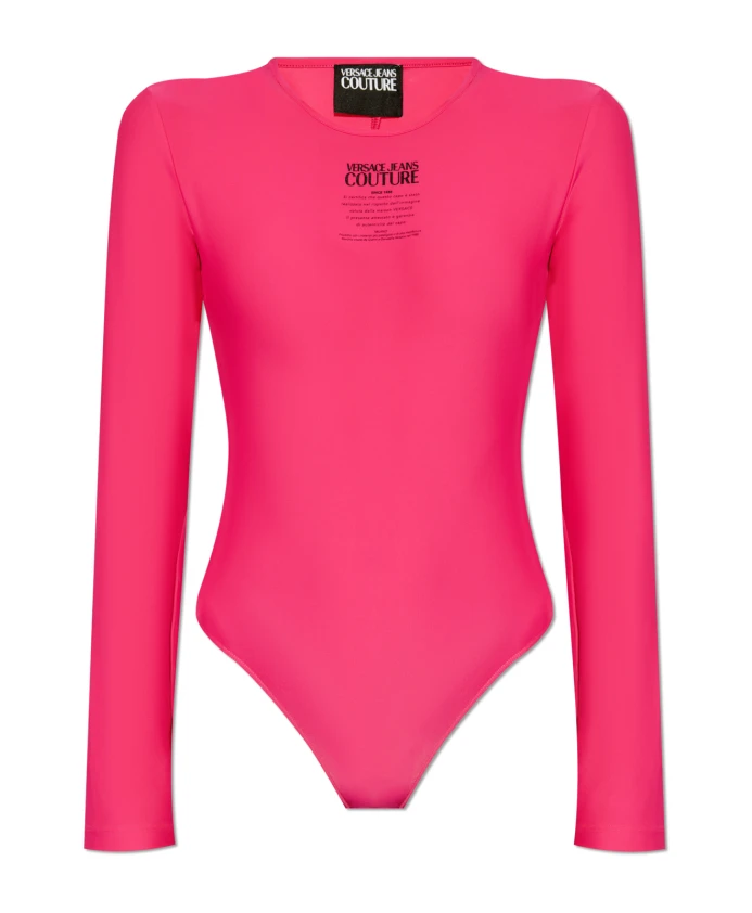 

Боди с логотипом Versace Jeans Couture, розовый
