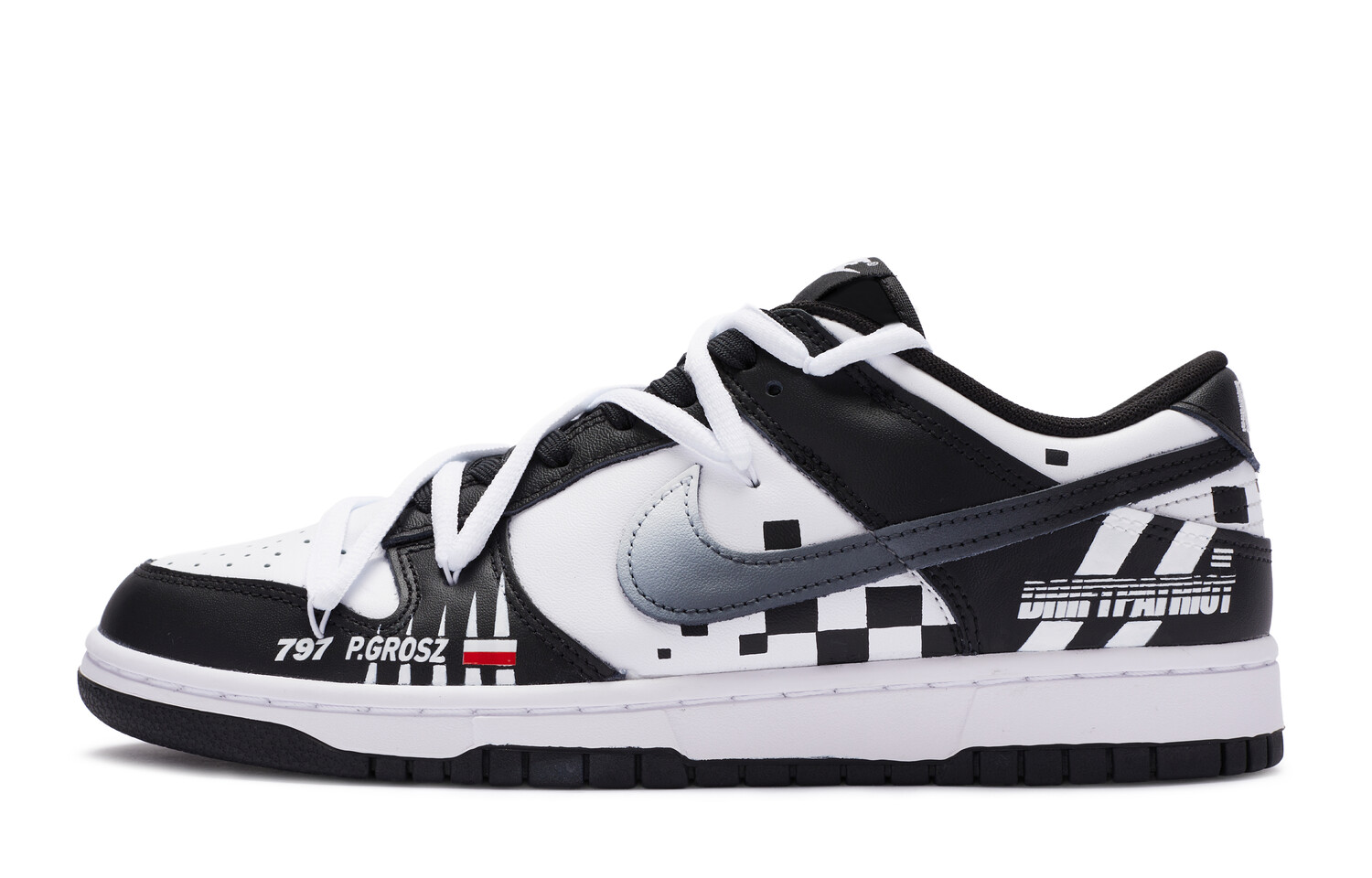 

Кроссовки Nike Dunk Skateboard Shoes Women's Low-Top Black White, черные/белые, Черный, Кроссовки Nike Dunk Skateboard Shoes Women's Low-Top Black White, черные/белые