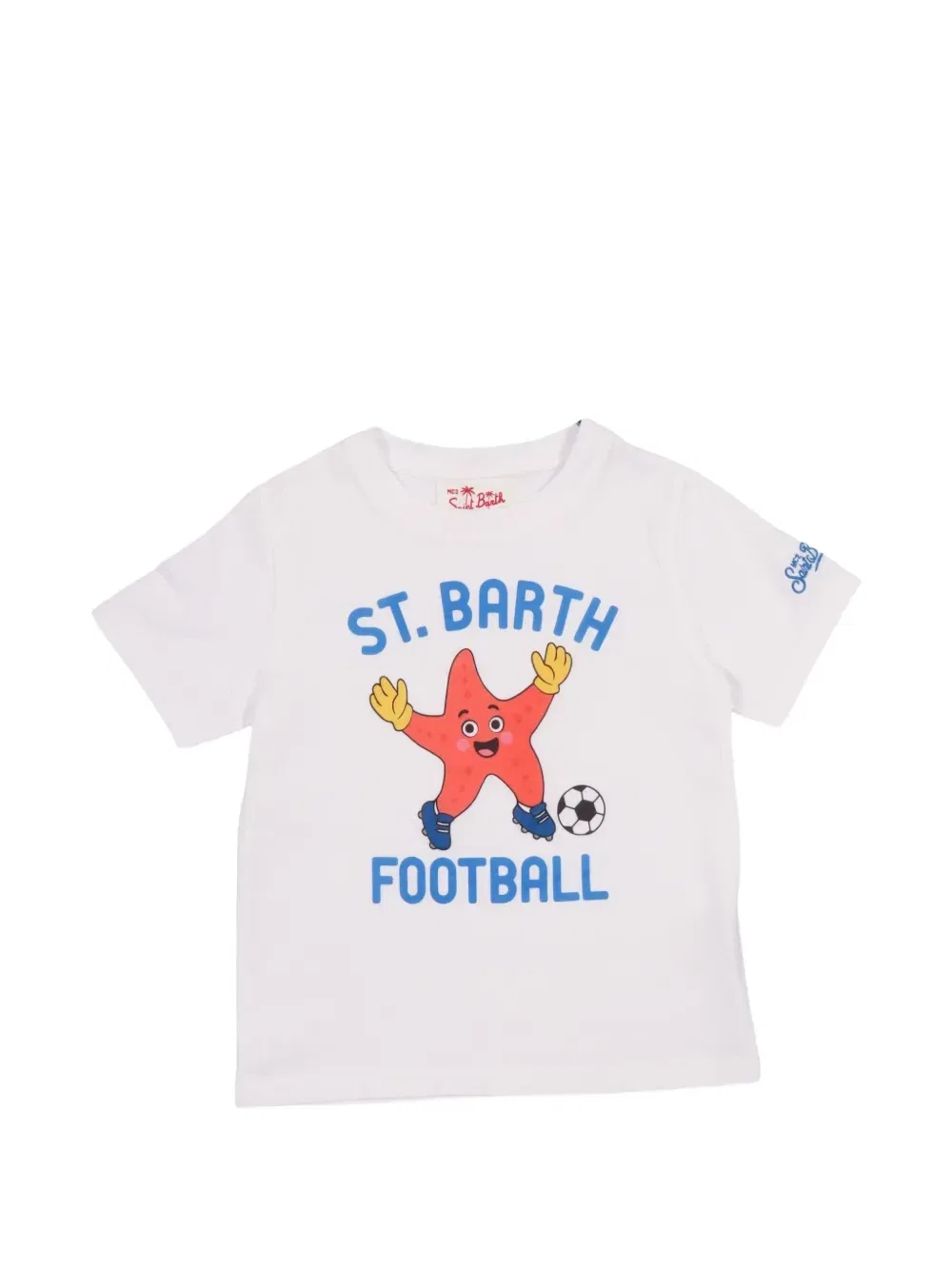 Футболка с графическим принтом Denver MC2 Saint Barth Kids, белый