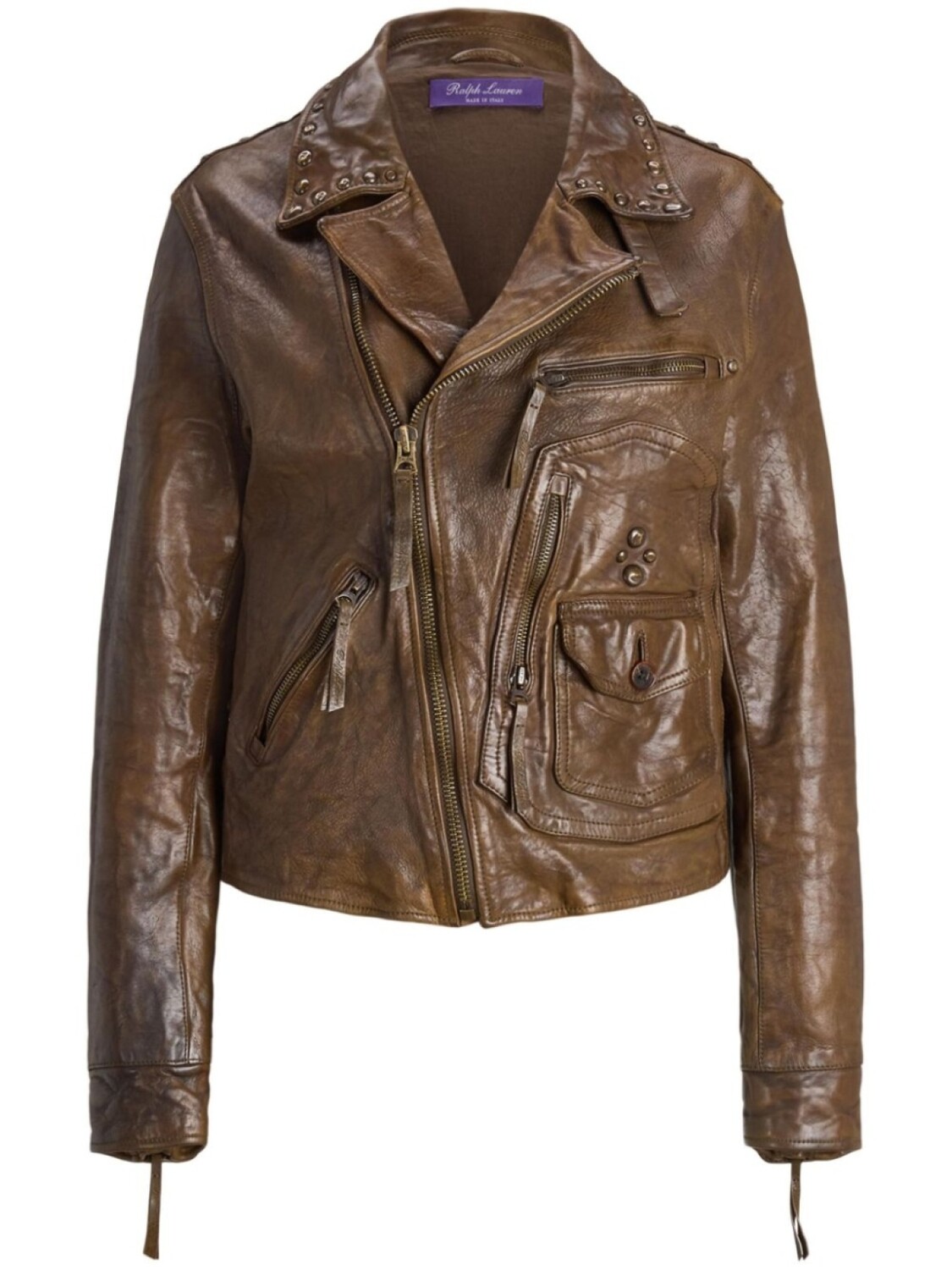

Ralph Lauren Collection куртка Andrea с эффектом потертости, коричневый