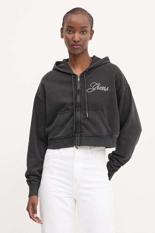 

Хлопковая толстовка Guess Originals, черный