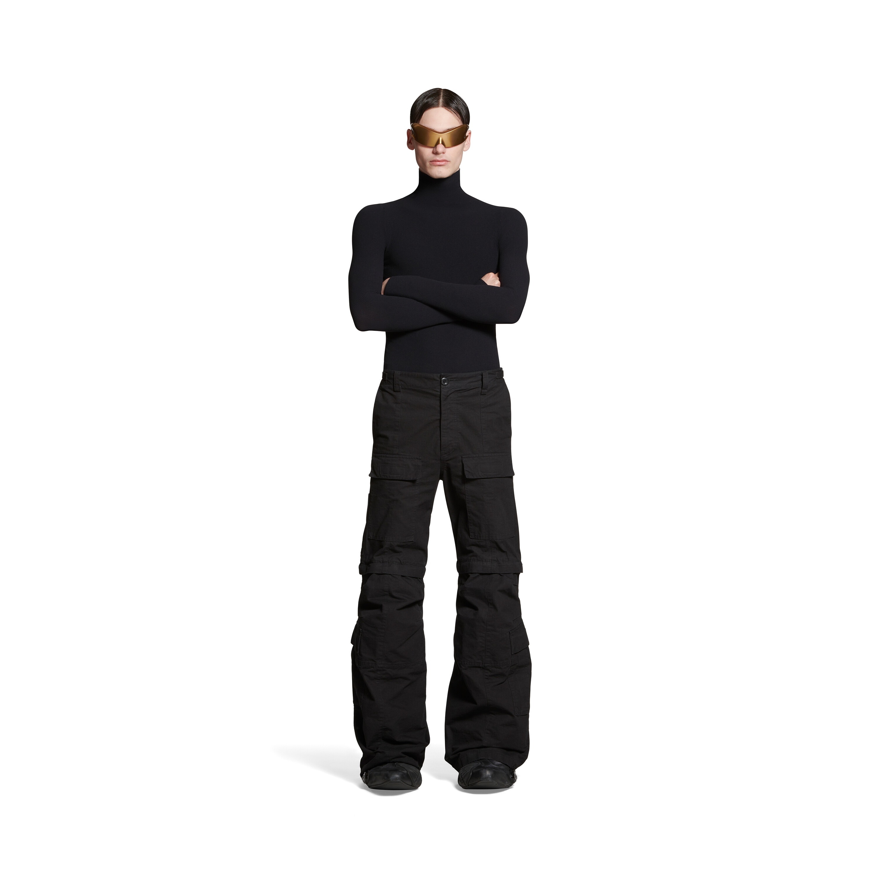 

Расклешенные брюки-карго BALENCIAGA, черный