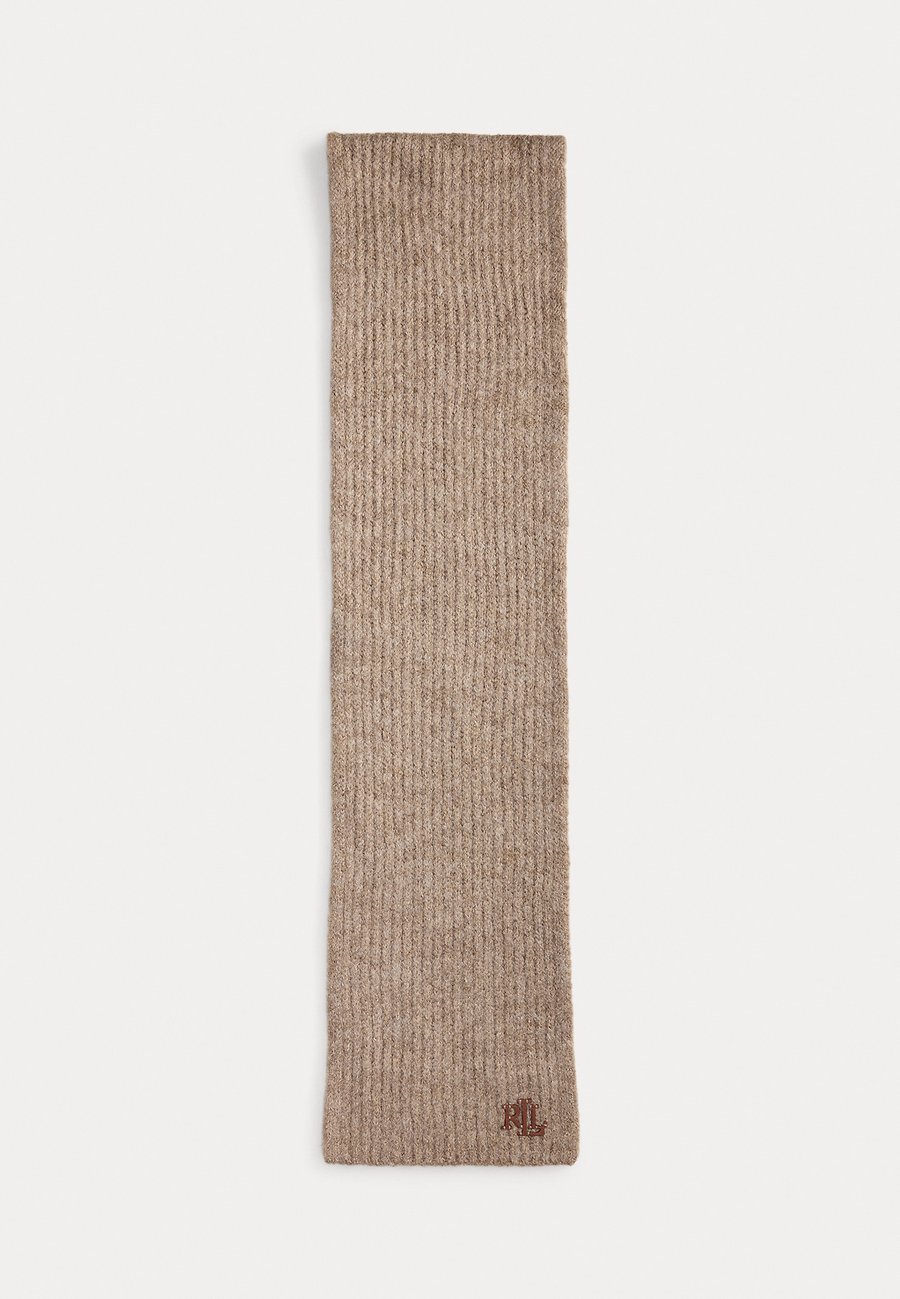 

Шарф Lauren Ralph Lauren LEATHER TRIM RIB KNIT SCARF, Taupe