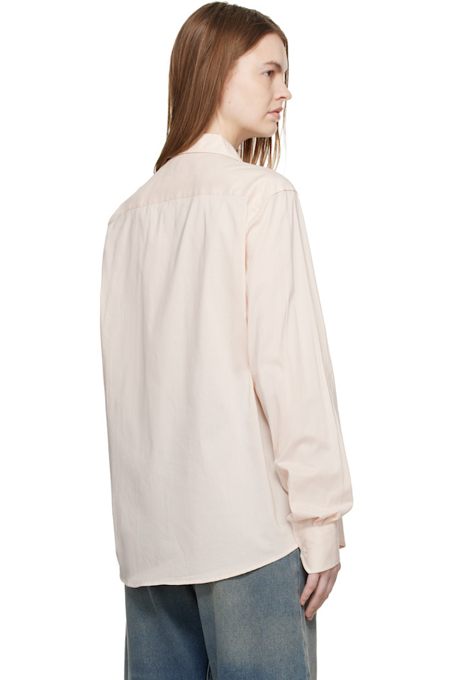 Mm6 Maison Margiela Рубашка с длинными рукавами из полихлопка Off-White — фото 3