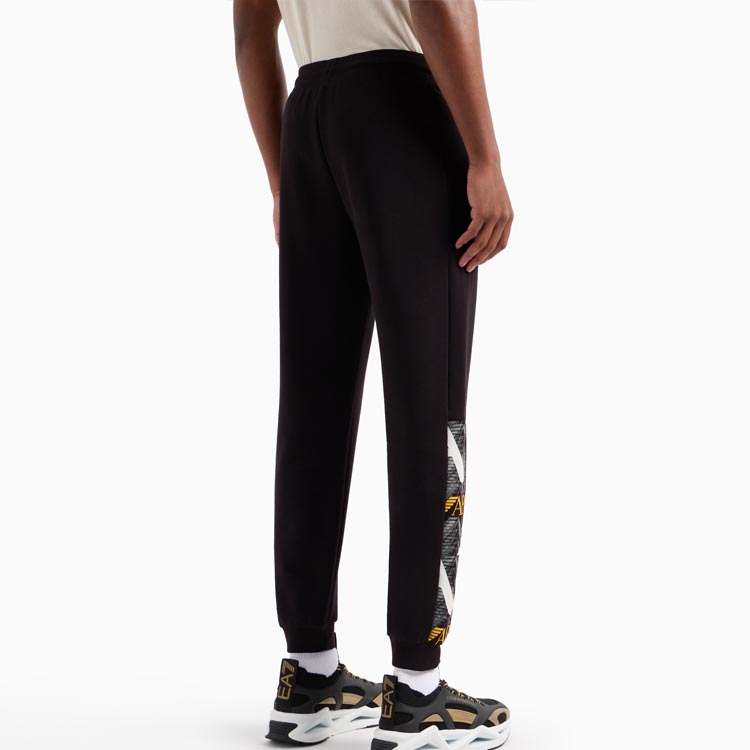 EA7 SS24 Спортивные трикотажные брюки мужские черные EMPORIO ARMANI — фото 3