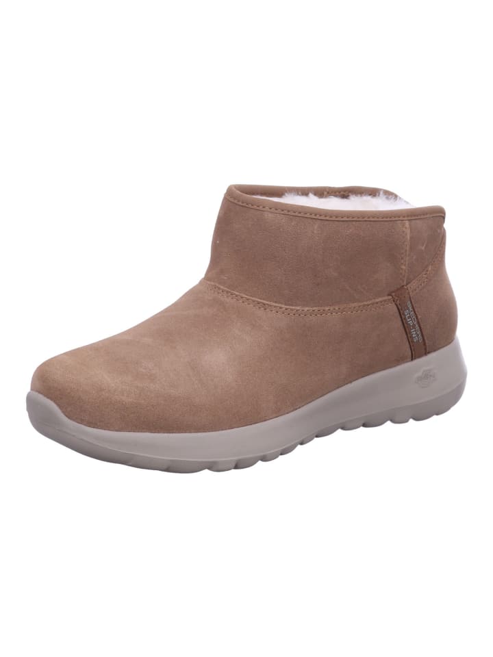 Ботинки женские Skechers зимние с меховой подкладкой, коричневый