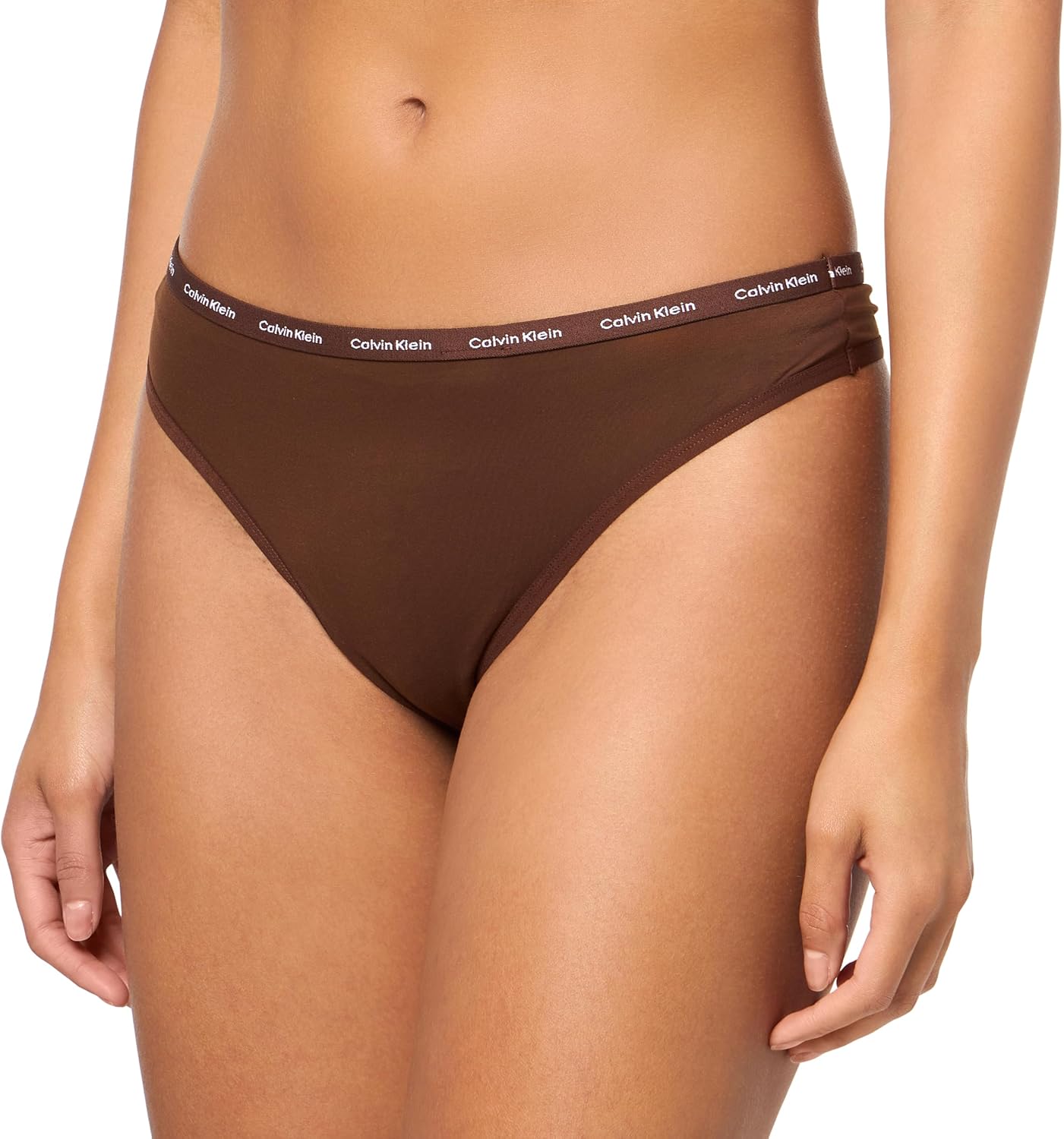 Женские трусики-стринги Calvin Klein Luxe Comfort Micro Stretch, 3 пары, Umber / Cedar / Sandalwood — фото 2