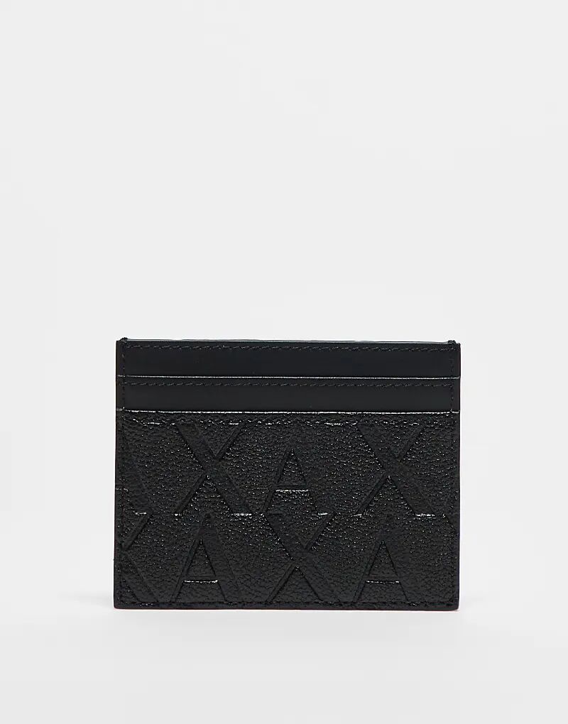 

Визитница из кожи с логотипом черного цвета Armani Exchange