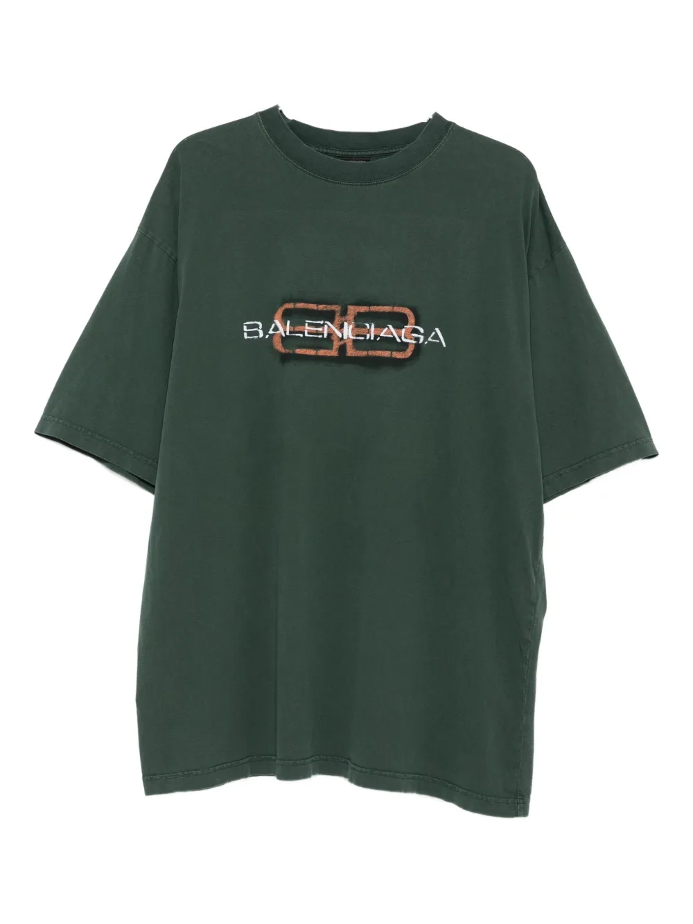 

Футболка с логотипом BALENCIAGA, зеленый