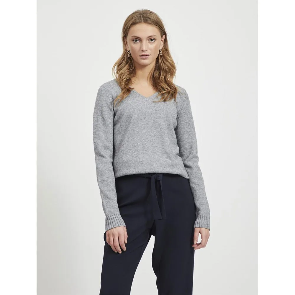 

Свитер Vila Ril V Neck, серый